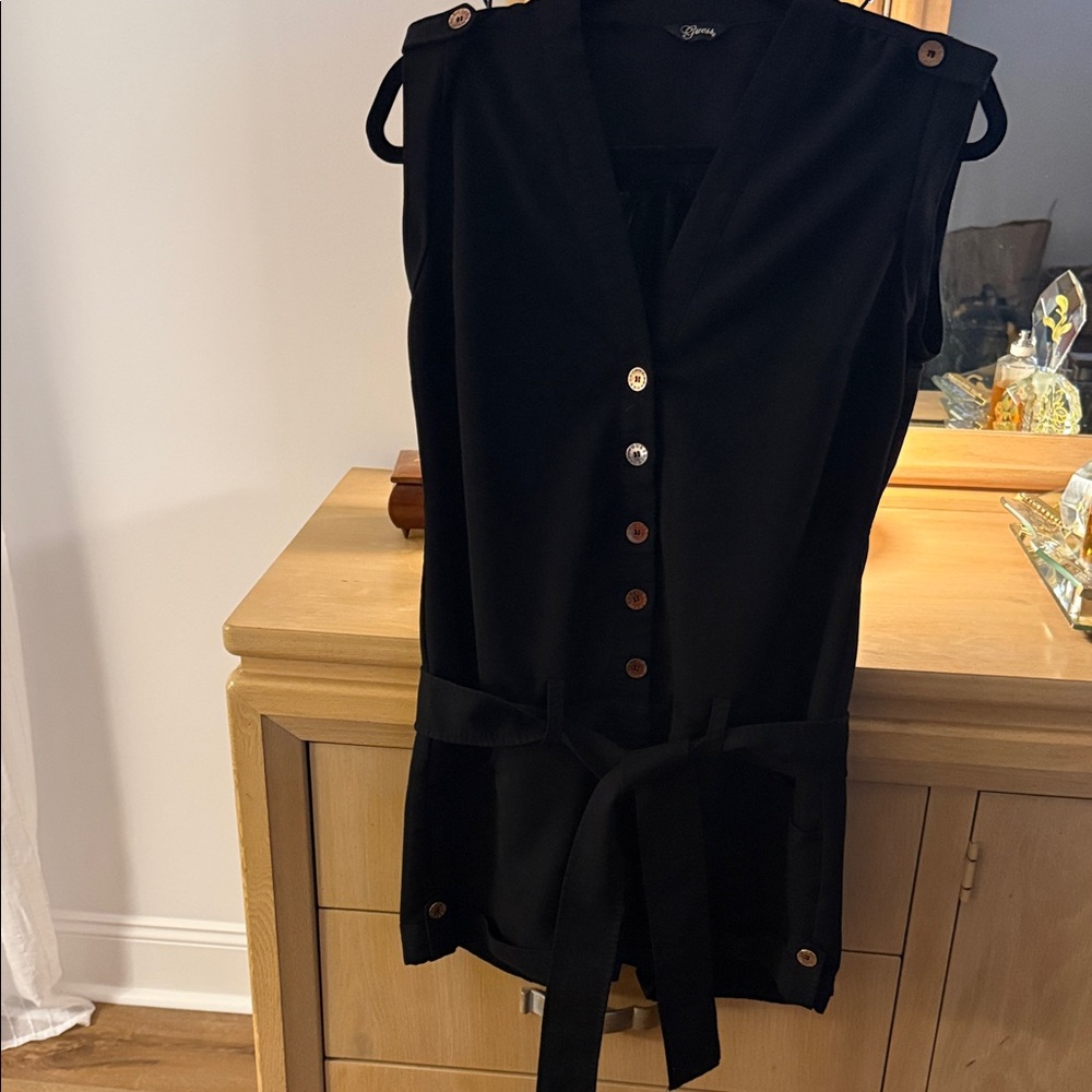 Guess Black Sleeveless Jumpsuit